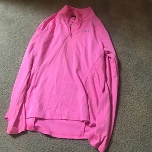 Bright pink under armour heat gear